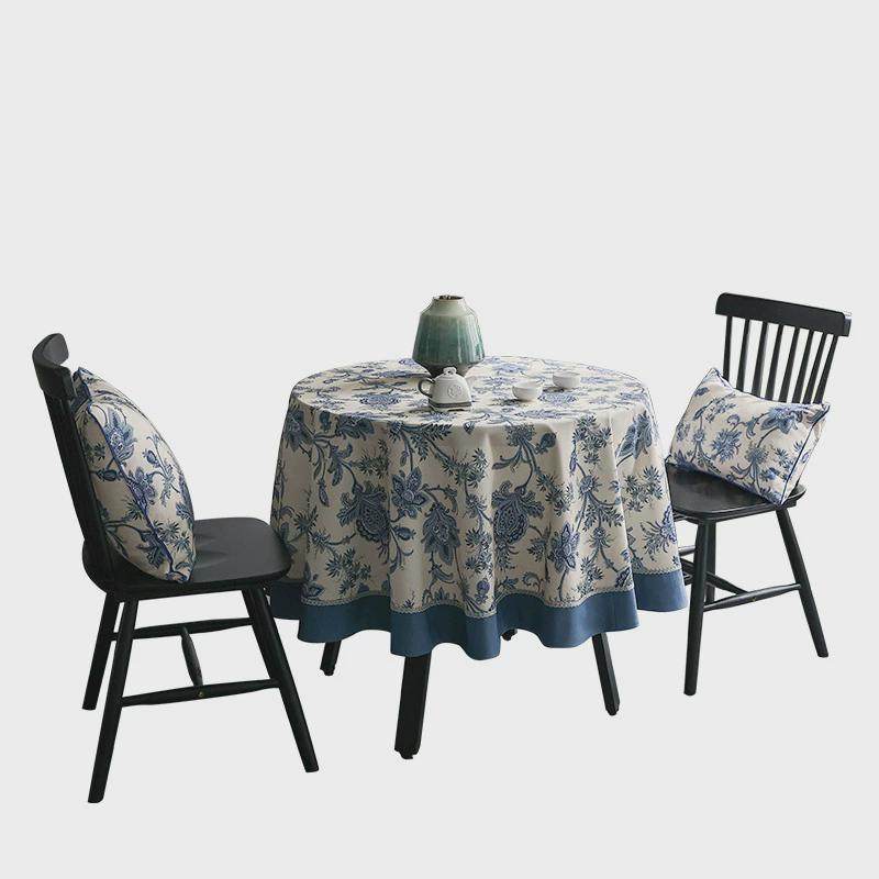 中式青花瓷大圆桌桌布家用圆形客厅茶几提花餐桌布艺餐厅饭桌台布,办公设备/耗材/相关服务,3D打印机配件,淘宝优惠券,粉丝福利购,淘宝优惠卷