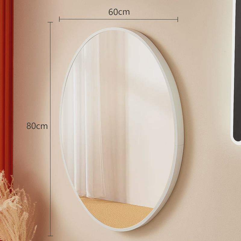 铝合金椭圆形化妆镜浴室镜浴室卫生间免打孔极简酒店梳妆台美妆镜
