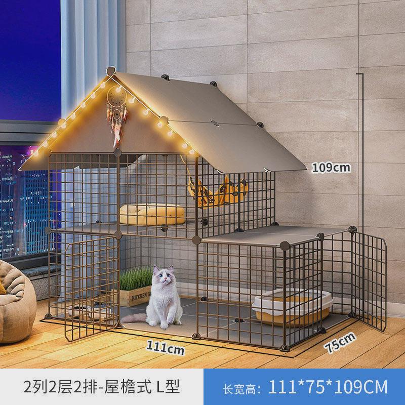 猫笼别墅笼子家用室内大自由空间公寓小型猫窝两层幼猫猫咪屋