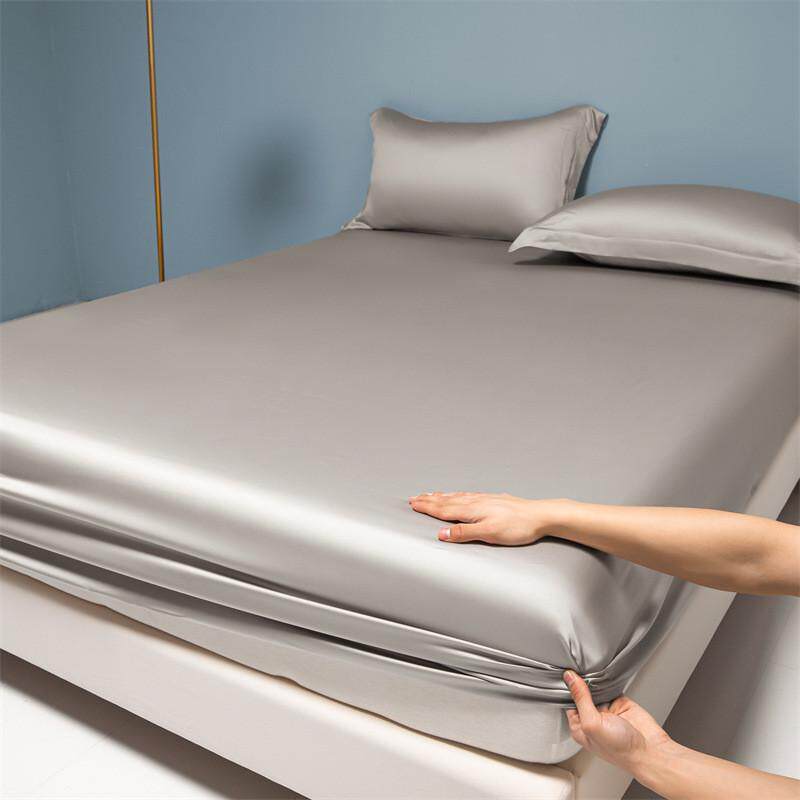 100支长绒棉纯色床笠全棉席梦思保护套床罩垫子防跑罩全包床笠四