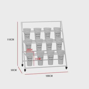 室外摆摊可折叠可移动架子多层花店花架高档阶梯花店花桶展示架