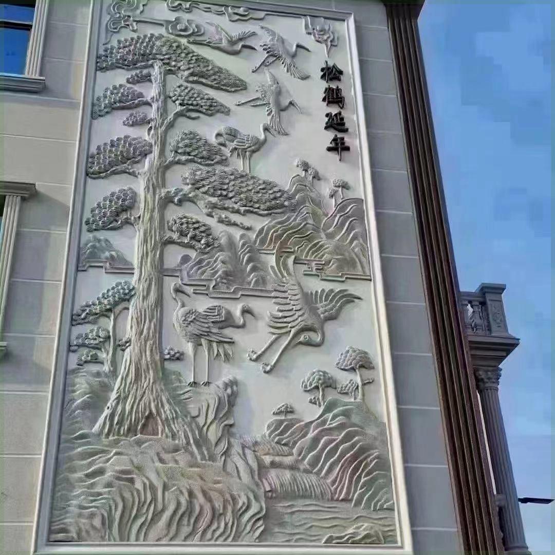 欧式EPS外墙装饰浮雕壁画泡沫高密度定制别墅雕刻立体浮雕花 成品图片