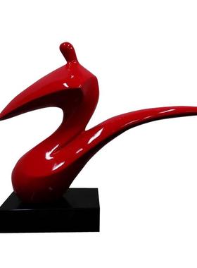 热销抽象跳水人物雕塑后现代树脂人物摆件台面写字楼样板房软装配