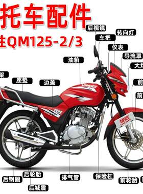 适用轻骑金悦胜QM125-2/QM125-3摩托车头罩 前脸大灯 油箱配件