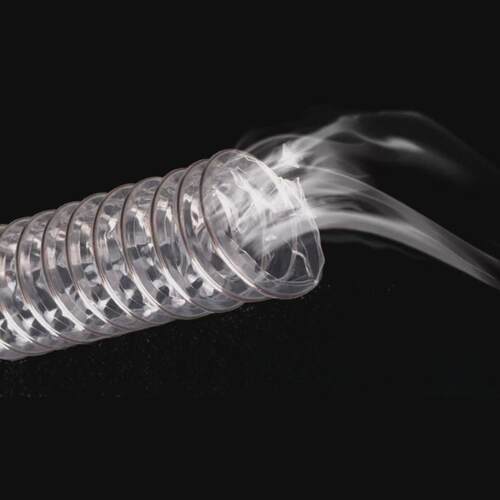 工业pu聚氨酯风管透明耐磨软管镀铜钢丝伸缩软管雕刻机进口吸尘管