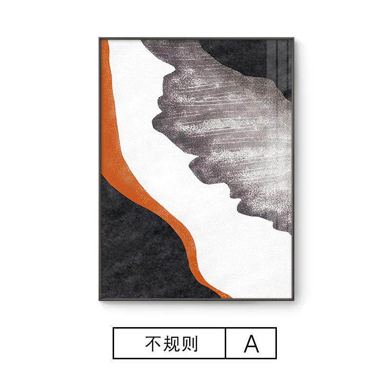 北欧客厅装饰画入户办公室走廊过道挂画现代简约竖版玄关抽象壁画