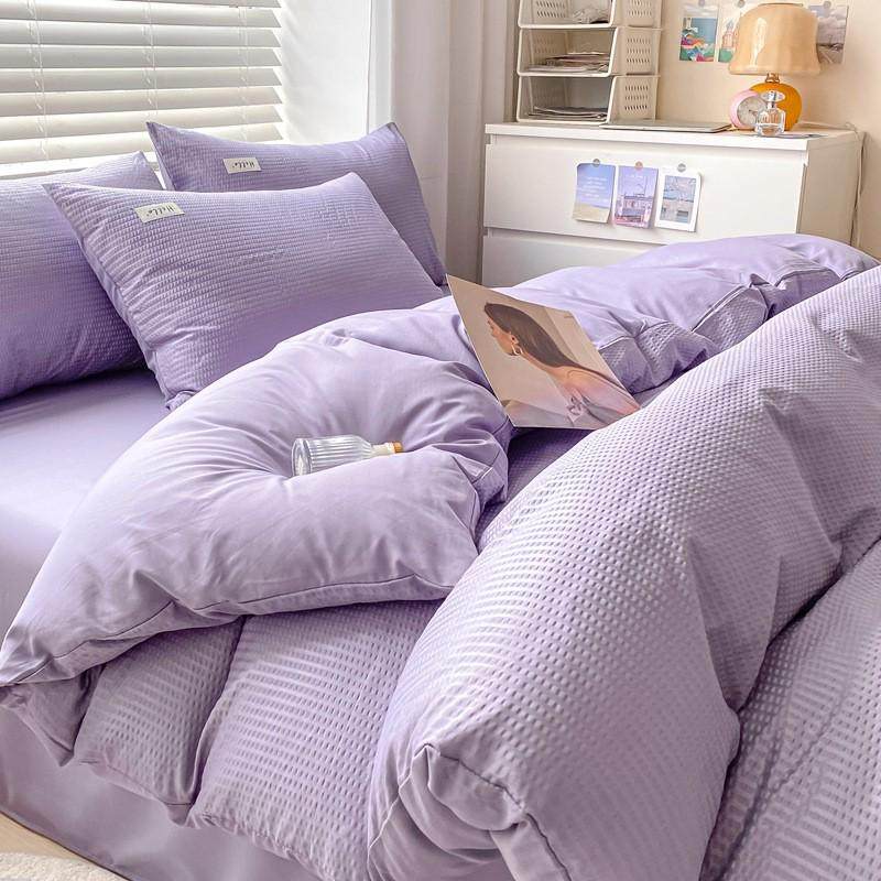 华夫批发床上四件套南通磨毛被套纯色床单被罩格床笠三件套床品,床上用品,床品套件/四件套/多件套,淘宝优惠券,粉丝福利购,淘宝优惠卷
