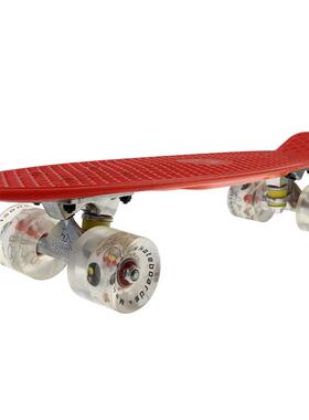 22英寸滑板塑料轮新款四轮水转印花轮滑板高弹滑板小鱼板可