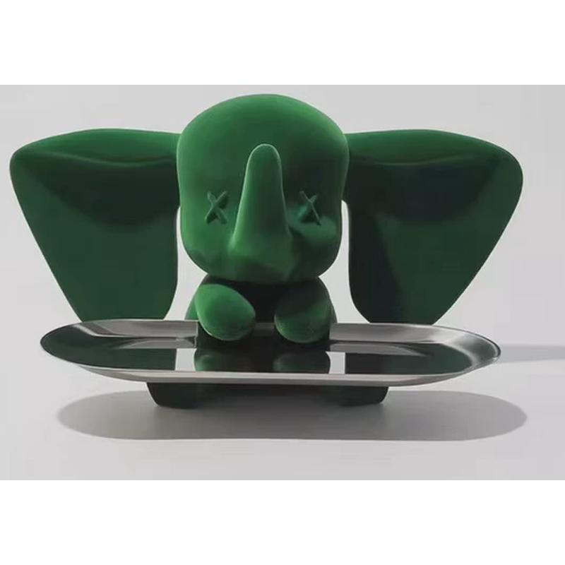 小飞象玄关摆件托盘入门现代潮玩创意装饰摆件钥匙收纳轻奢软装新