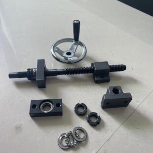 梯形丝杆螺母套装带手轮木工机械 T型丝杆 手摇丝杠传动 升降螺杆