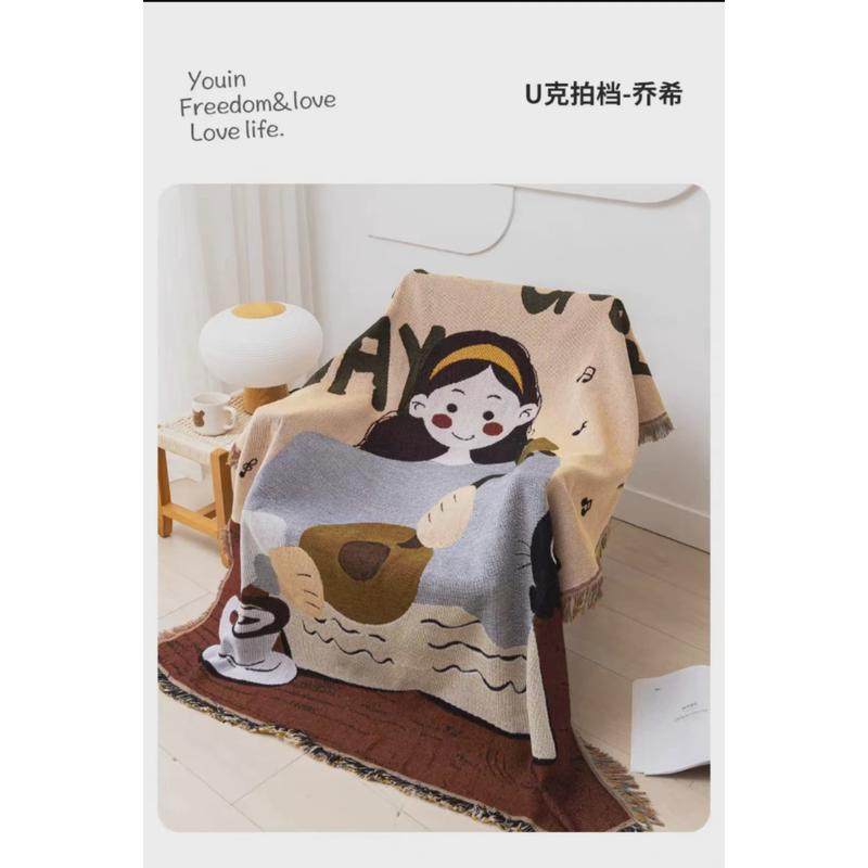沙发盖布卡通线毯四季通用全包盖巾沙发垫防滑防尘座垫套罩巾,居家布艺,沙发垫,淘宝优惠券,粉丝福利购,淘宝优惠卷