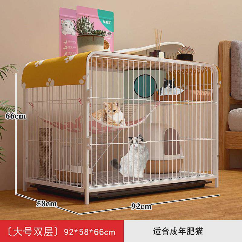 猫笼子家用猫窝占地室内两层猫别墅猫咪不带厕所一体小型猫舍包邮
