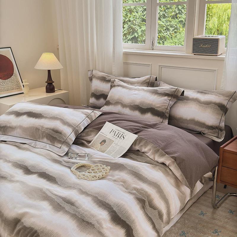 舒尊客||秋冬轻奢纯棉磨毛加厚全棉四件套床床笠款被套被罩床单品