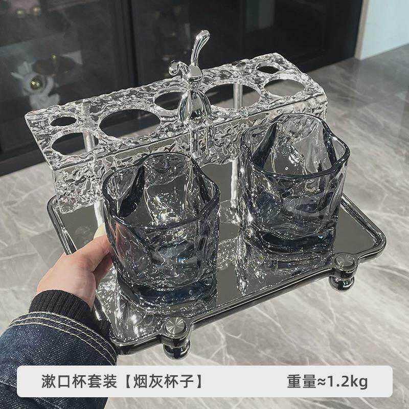 轻奢牙刷架子洗漱杯置物架卫生间台面漱口杯套装刷牙杯牙缸收纳架