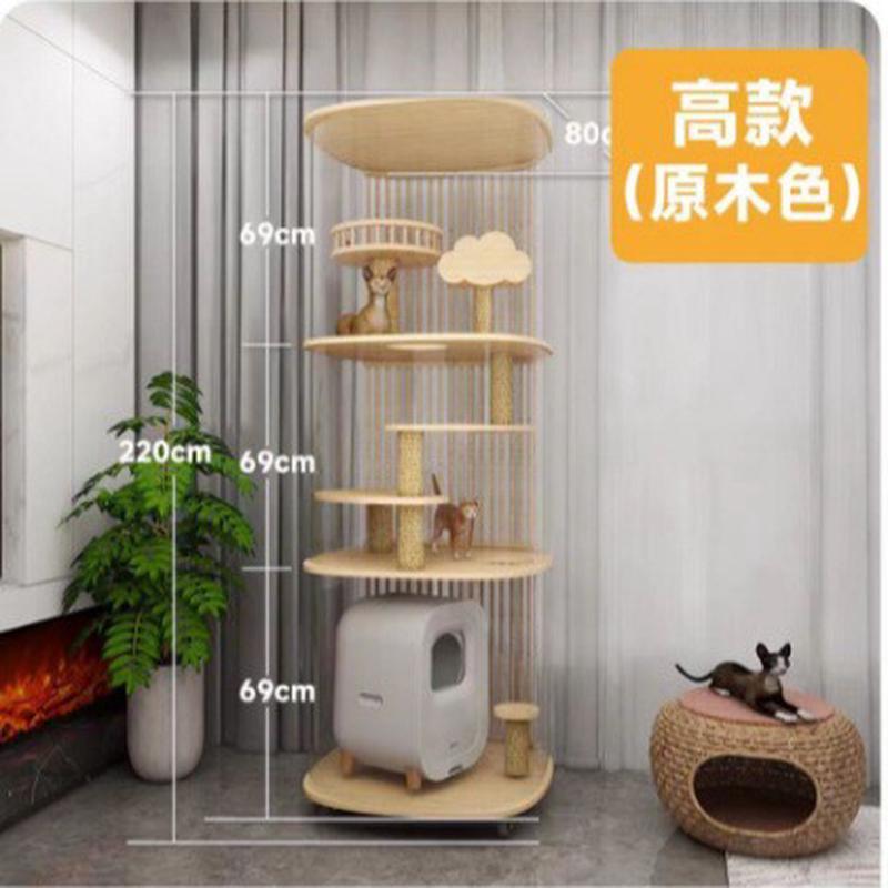 怪兽城堡豪华全景猫别墅透明展示柜方形猫柜客厅阳台实木家用猫笼