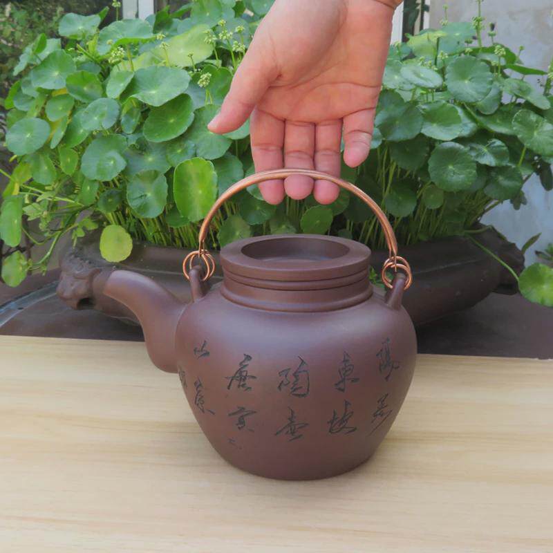 37n处理一紫砂库存老提梁洋桶厂宜兴原矿手工紫砂壶茶壶老库