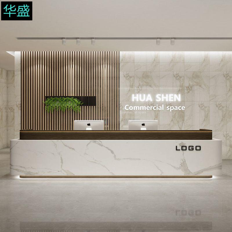 公司前台接待台办公吧台简约现代美容院酒店咨询桌定制收银服务台