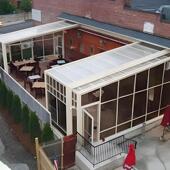 智能移动阳光房别墅户外庭院遮阳棚铝合金阳光房隔热露台玻璃雨棚