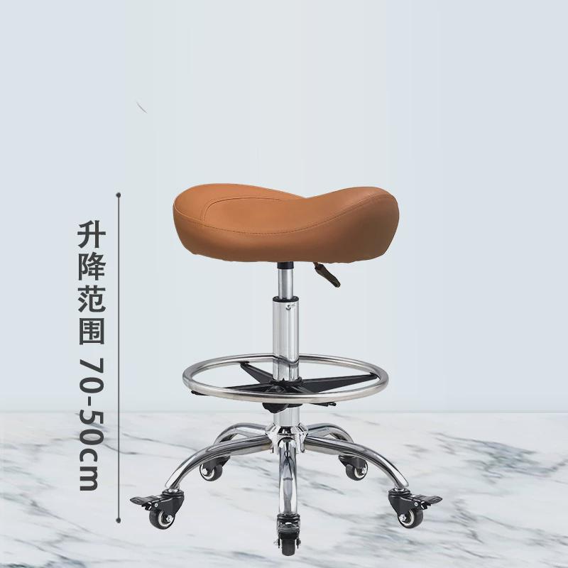 厨房椅子滑轮加高高脚吧台升降椅前台收银台旋转理发大工靠背新款
