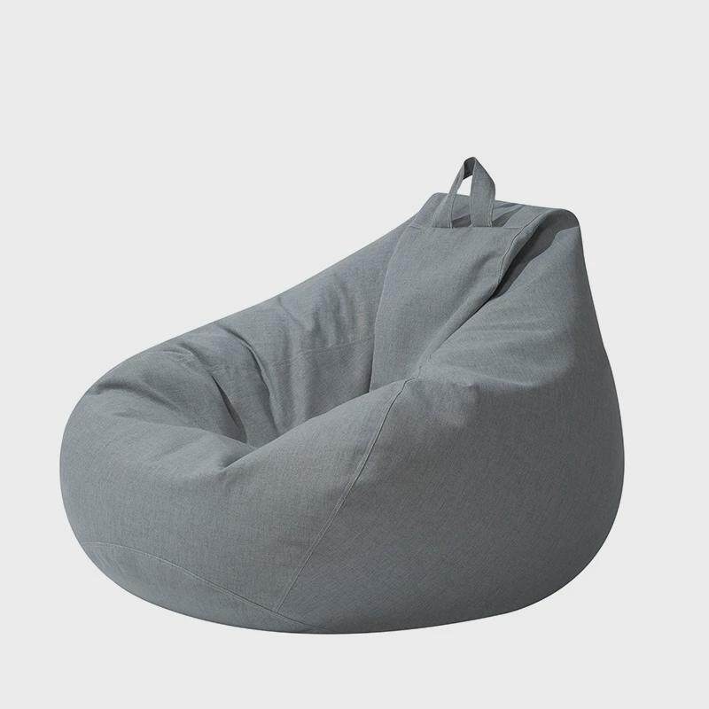 现代简约棉麻阳台懒人沙发卧室单人沙发榻榻米可拆洗整装豆袋布艺