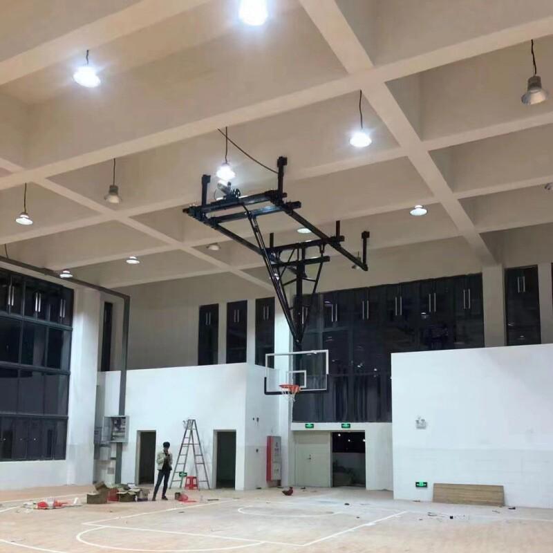 吊顶悬空篮球架电动墙体屋顶挂式篮球架手动固定可升降儿童篮球框