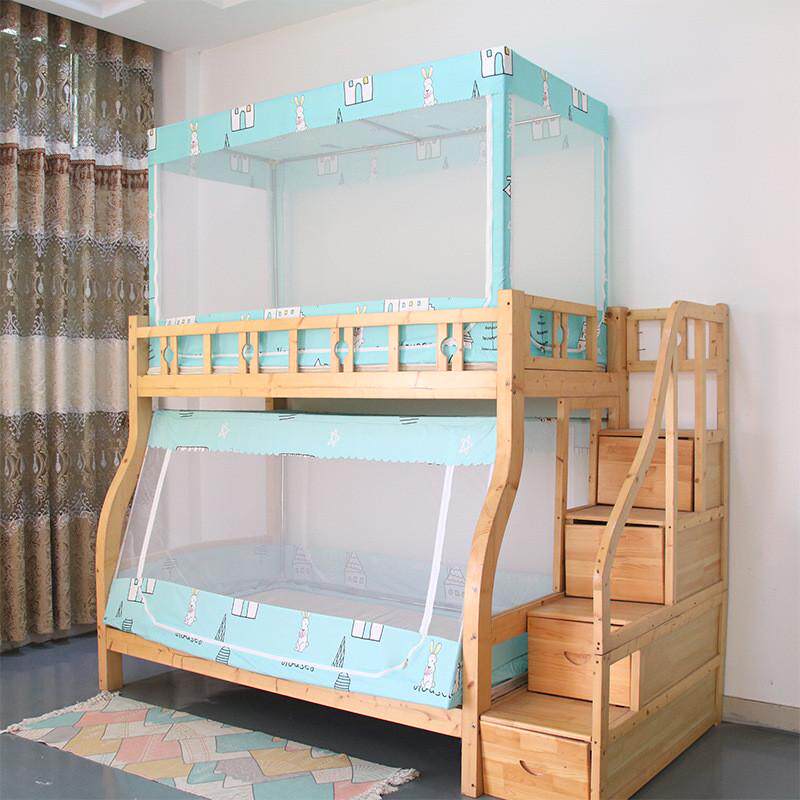 69n全框长支架子母床蚊帐上下铺梯形双层高低2m伸缩儿童遮光蚊帐