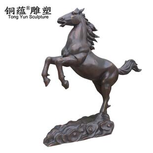 大型奔马铜雕塑户外仿真马雕塑定制厂家2米铸铜祥云马雕塑厂家