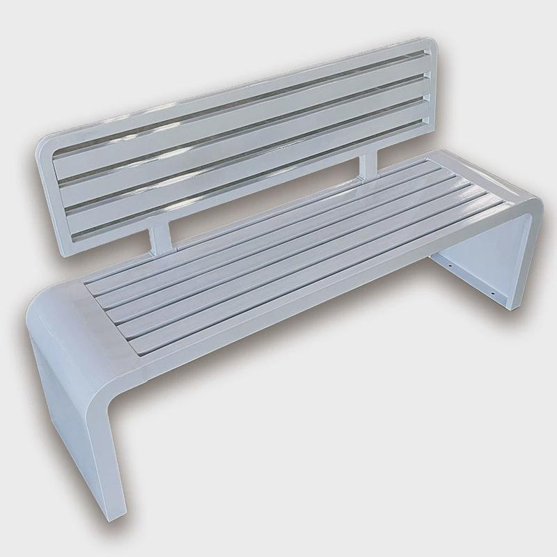 户外铁艺不锈钢公园椅长椅座椅庭院靠背室外公共广场排椅长条凳子