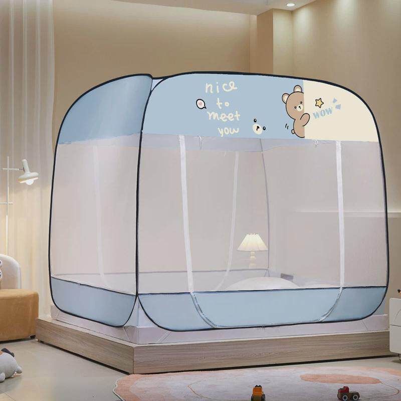 免安装蒙古包蚊帐三开门厚加高加密方顶便携式可折叠防摔帐篷批发