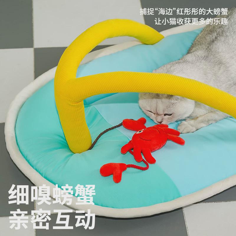 zeze海滩拖鞋凉席猫垫子藤席睡猫窝夏季降温宠物冰垫凉垫狗狗睡垫