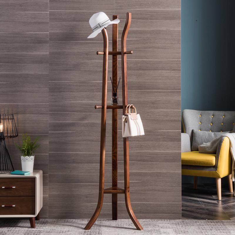 收纳全实木衣帽架木质衣架落地卧室挂衣架客厅北欧新中式挂衣服架,收纳整理,置地/升降晾晒衣架,淘宝优惠券,粉丝福利购,淘宝优惠卷