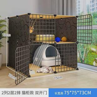 笼子猫带厕所别墅大自由空间室内空笼舍家用三层小型猫咪猫窝