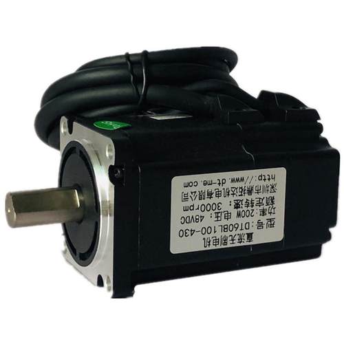 60直流无刷马达dt60bl100-4300.6nm200w3000低噪音48vdc调速转