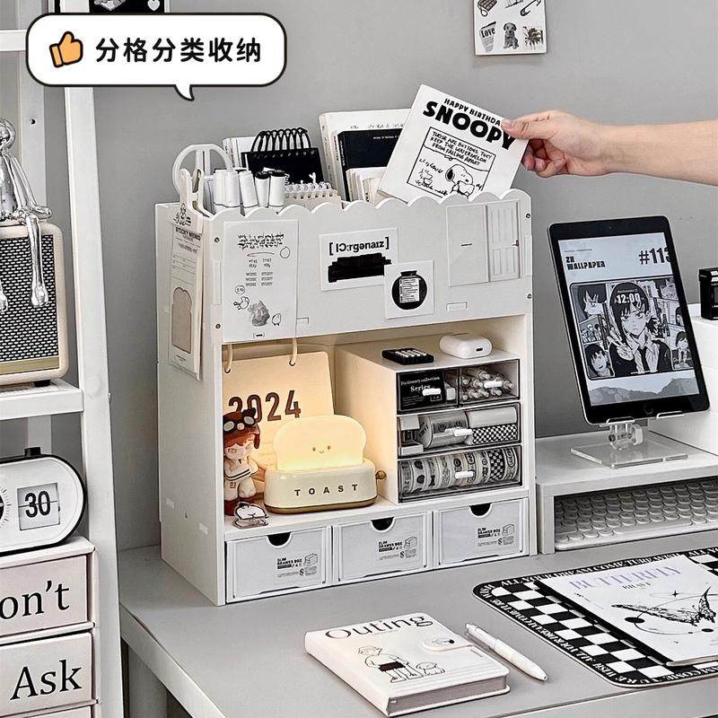 书架桌面置物架转角多层增高架儿童书桌小书柜学生桌上文具收纳盒,收纳整理,书桌收纳置物架,淘宝优惠券,粉丝福利购,淘宝优惠卷