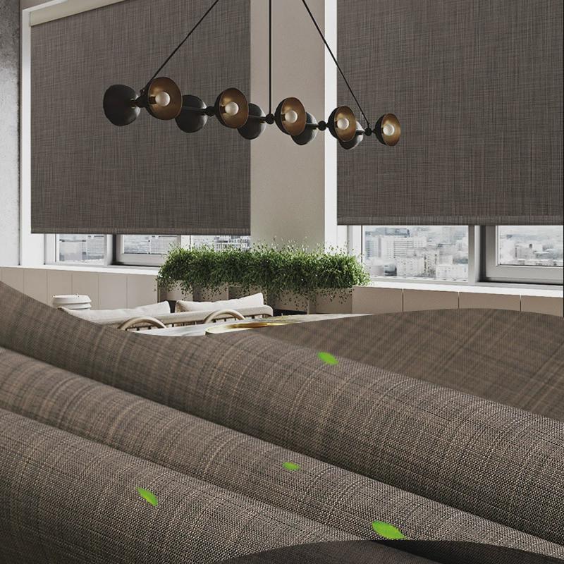 热销亚麻卷帘窗帘卷拉式全遮光隔热防尘升降办公室洗手间卧室新品