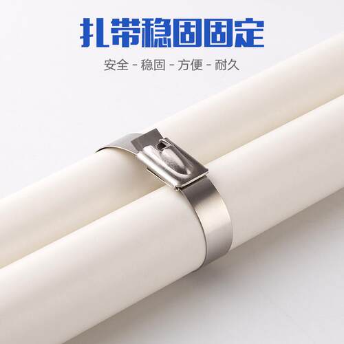 304不锈钢扎带12*1000自锁架线金属扎带电缆桥式盒船厂专用工具