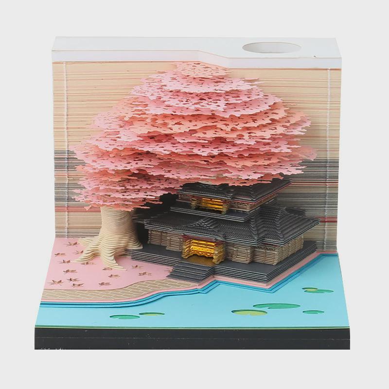 树屋3d立体便签本文创工艺纪念品纸开业礼品便利贴商务雕桌面摆件