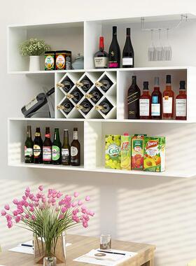 eao4酒柜悬挂式酒架批发墙上置物架餐厅吧台实木简约壁挂墙壁装饰