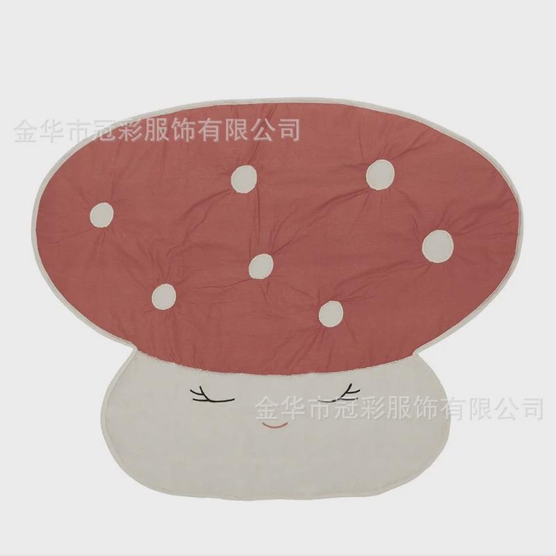 宝宝爬行地垫垫子加厚防摔家用精美地垫儿童蘑菇刺绣