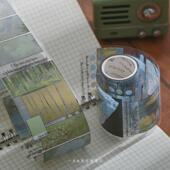 一禾 高颜值韩系造景胶带文艺小清新手帐贴纸ins复古手账拼贴素材