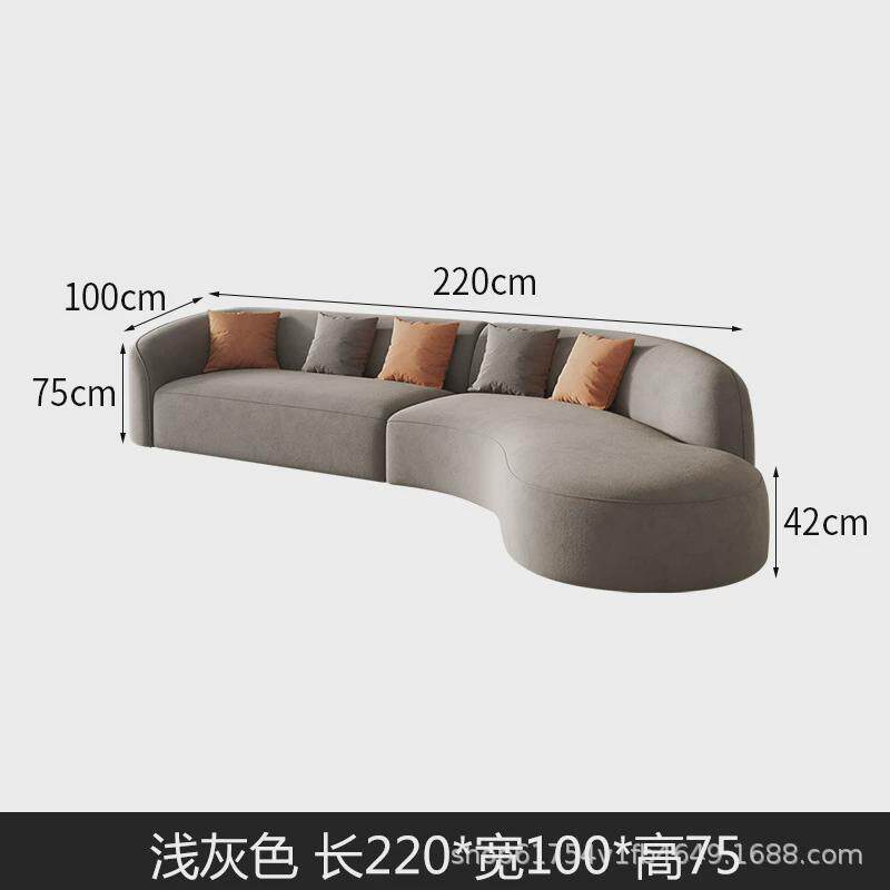 弧形沙发客厅简约现代网红家用奶油风设计师服装店美容院布艺沙发