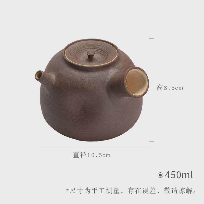 墨己日式陶泥煮茶壶功夫茶具家用围炉煮茶可可加煮热陶瓷侧把壶
