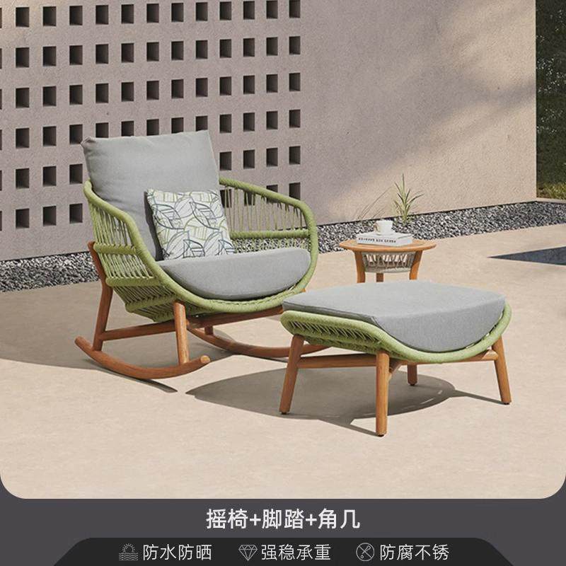 庭院沙发防水防晒户外柚木藤编沙发花园露天民宿休闲简约实木组合,住宅家具,户外沙发,淘宝优惠券,粉丝福利购,淘宝优惠卷