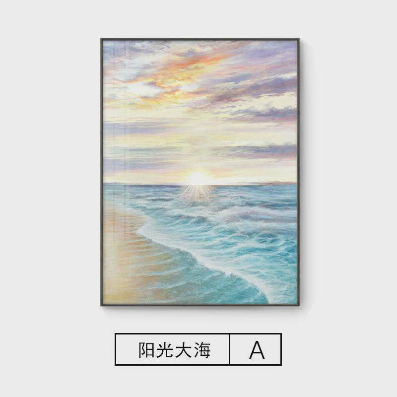 北欧玄关画过道走廊装饰画挂画ins抽象风景民宿客厅入户装饰现代