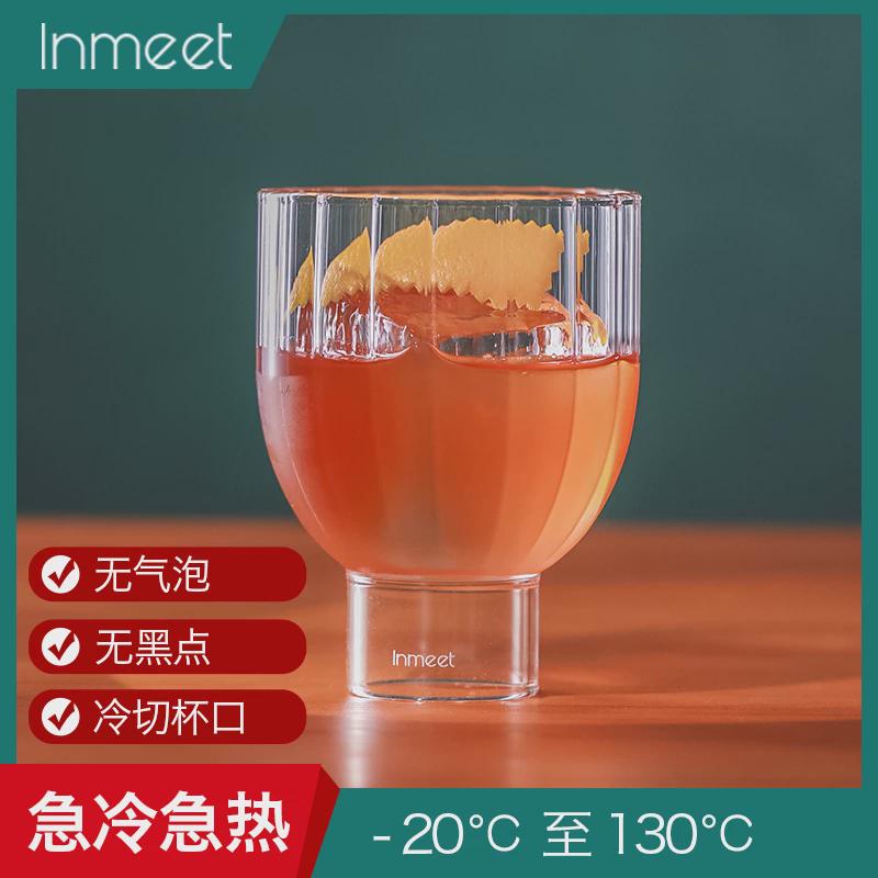 Inmeet饮迷条纹古典鸡尾酒杯酒吧调酒威士忌果汁杯高硼硅玻璃水杯