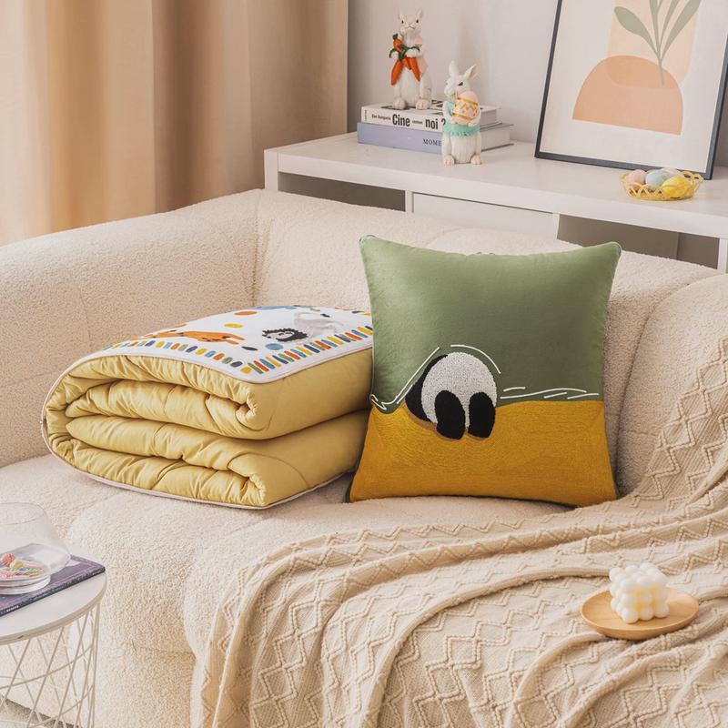 卡通二合一抱枕被车载动物办公室午休抱枕可爱全棉里布抱枕被子