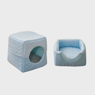新品猫屋感多用冬暖夏凉小型犬宠物窝半封闭式猫窝四季可用