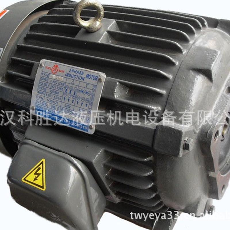 热销3-PHASE电机群策1.5KW卧式380V铜漆线组压电动机可配齿轮泵油