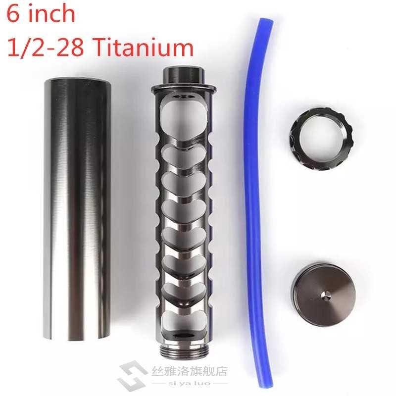 6  10 inch Spiral 1/2-28 5/8-24 Single Core Black Aluminum T
