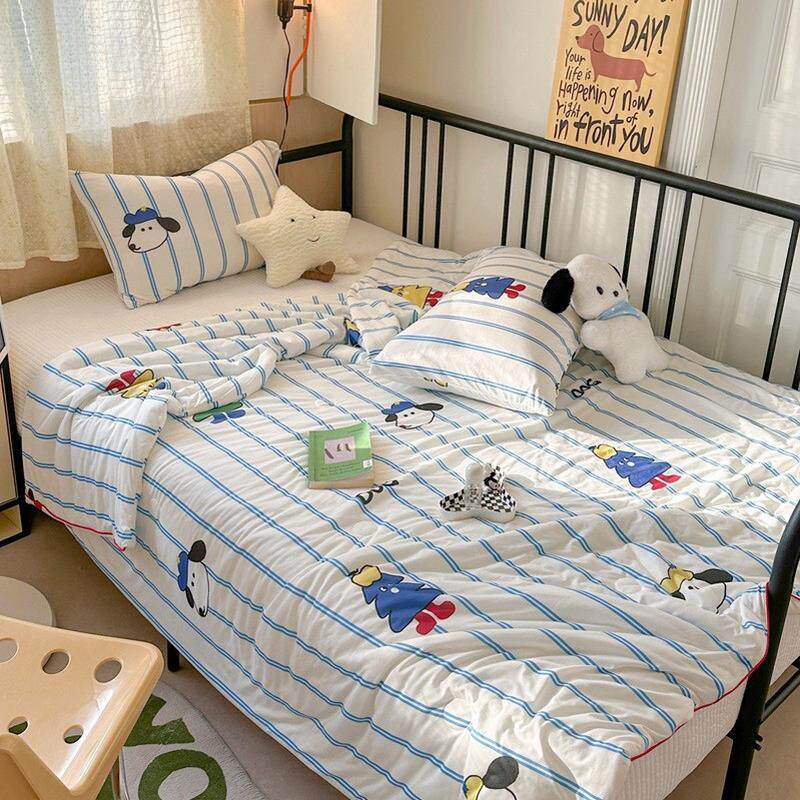 母婴级被子可水洗被夏天儿童卡通印花幼儿园单人薄空调夏凉被